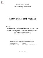 giải pháp phát triển dịch vụ thanh toán thẻ tại ngân hàng thương mại cổ phần tiên phong