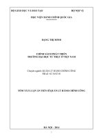 chính sách phát triển trường đại học tư thục ở việt nam