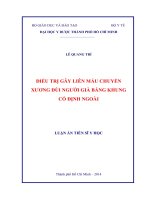 Điều trị gãy liên mấu chuyển xương đùi người già bằng khung cố định ngoài