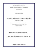 Bộ ba bất khả thi và lựa chọn chính sách cho việt nam (tt)