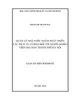 Quản lý nhà nước nhằm phát triển các dịch vụ cơ bản đối với người nghèo trên địa bàn thành phố hà nội