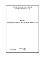 Phân tích chính sách thu hút vốn đầu tư trực tiếp nước ngoài của Việt Nam