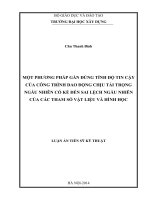 MỘT PHƯƠNG PHÁP gần ĐÚNG TÍNH độ TIN cậy của CÔNG TRÌNH DAO ĐỘNG CHỊU tải TRỌNG NGẪU NHIÊN có kể đến SAI LỆCH NGẪU NHIÊN của các THAM số vật LIỆU và HÌNH học