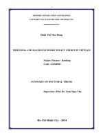 TRILEMMA AND MACRO ECONOMIC POLICY CHOICE IN VIETNAM