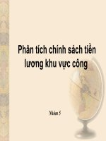 Báo cáo Phân tích chính sách tiền lương khu vực công