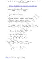 bài tập tích phân cơ bản của các hàm số lượng giác