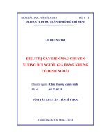 Điều trị gãy liên mấu chuyển xương đùi người già bằng khung cố định ngoài (tt)