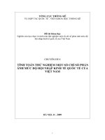 Tính toán thử nghiệm một số chỉ số phản ánh mức độ hội nhập kinh tế quốc tế của Việt nam