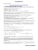 Chuyên đề Toán tiếp tuyến có lời giải