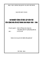 sự nghiệp củng cố độc lập dân tộc của cộng hòa ấn độ trong giai đoạn 1950 - 1964 (tt)