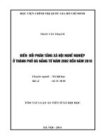 Biến đổi phân tầng xã hội nghề nghiệp ở thành phố đà nẵng từ năm 2002 đến năm 2010 (tt)
