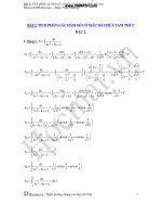 tích phân các hàm số có mãu số chứa tam thức bậc hai