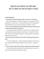 Một số câu hỏi ôn tập môn học đồ án thiết kế truyền động cơ khí