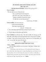 bộ đề và đáp án thi học sinh giỏi môn ngữ văn lớp 8 tham khảo