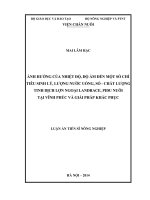 Ảnh hưởng của nhiệt độ, độ ẩm đến một số chỉ tiêu sinh lý, lượng nước uống, số  chất lượng tinh dịch  lợn ngoại landrace, pidu nuôi tại vĩnh phúc và giải pháp khắc phục