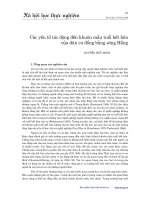 các yếu tố tác động đến khuôn mẫu tuổi kết hôn của dân cư đồng bằng sông hồng