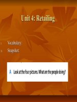 Unit 4 retailing tiếng anh chuyên ngành đại học nông nghiệp