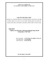 Những ưu nhược điểm của phương pháp lập bảng cân đối lương thực của FAO và các nước trong khu vực khi áp dụng cho việt lập bảng cân đối lương thực ở Việt Nam