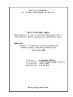 Kinh nghiệm của FAO và các nước trong khu vực về nội dung qui trình lập bảng cân đối lương thực