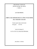 chiến lược kinh doanh của công ty bảo minh bắc ninh đến năm 2015