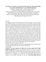 Tác dụng của vitamin c trong thức ăn tăng trưởng và đáp ứng miễn dịch của cá chẽm nhật bản