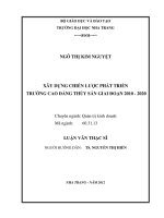 xây dựng chiến lược phát triển trường cao đẳng thủy sản giai đoạn 2010 - 2020