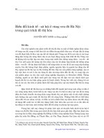 biến đổi kinh tế  xã hội ở vùng ven đô hà nội trong quá trình đô thị hóa