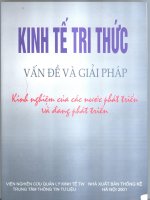 Kinh tế tri thức  Vấn đề và giải pháp : kinh nghiệm của các nước phát triển và đang phát triển