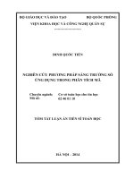 nghiên cứu phương pháp sàng trường số ứng dụng trong phân tích mã