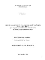 MỘT SỐ LỖI CHÍNH TẢ CỦA HỌC SINH LỚP 1 VÀ BIỆN PHÁP KHẮC PHỤC (QUA THỰC TẾ TẠI TRƯỜNG TIỂU HỌC TÂN ĐỊNH,  HUYỆN BẾN CÁT, TỈNH BÌNH DƯƠNG)