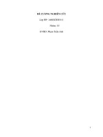Đề cương nghiên cứu KH đề tài: sự hài lòng của khách hàng sử dụng dịch vụ tại ngân hàng Agirbank