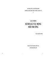 Giáo trình đánh giá tác động môi trường PGS.TS. Hoàng Hưng
