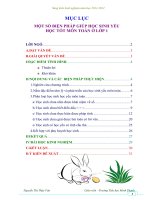 MỘT SỐ BIỆN PHÁP GIÚP HỌC SINH YẾU  HỌC TỐT MÔN TOÁN Ở LỚP 1