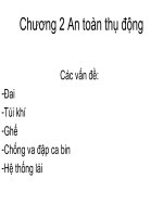 Bài giảng An toàn thụ động(dây đai, túi khí, ghế ngồi   ) Đại học Bách Khoa HN