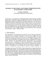 gispert - 1998 - board turnover and firm performance in spanish