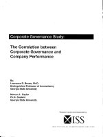 brown and calor - 2004 - the correlation between corporate governance and company performance [cgs-fp]