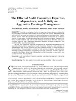 bédard et al - 2004 - the effect of audit committee expertise, independence and activity on aggressive earning management