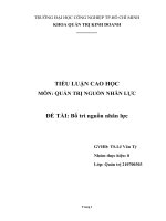 Bố trí nguồn nhân lực_tiểu luận