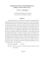 corporate governance and firm performance - empirical evidence from viet nam