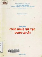 Giáo trình công nghệ chế tạo dụng cụ cắt