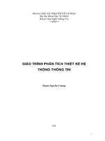 giáo trình phân tích thiết kế hệ thống thông tin