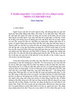 ý nghĩa đạo đức và lòng từ của phật giáo trong xã hội hiện đại