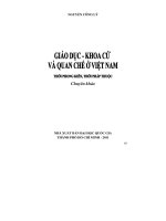 Giáo dục  khoa cử và quan chế ở Việt Nam thời phong kiến và thời Pháp thuộc : chuyên khảo
