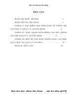 thực trạng hoạt động văn hóa thông tin thể thao ở xã quỳnh minh