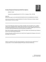 jones - 1991 - earnings management during import relief investigations