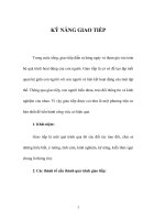 TÀI LIỆU kỹ NĂNG GIAO TIẾP tập 1