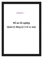 phân tích thiết kế hệ thống quản lý đăng ký ôtô xe máy