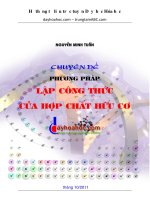 chuyên đề phương pháp lập công thức của hợp chất hữu cơ