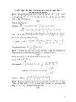 TUYỂN TẬP CÁC BÀI TẬP HÌNH HỌC PHẲNG HAY NHẤT ( Tài liệu để ôn thi đại học )