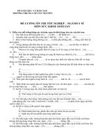 ĐỀ CƯƠNG ôn THI tốt NGHIỆP – NGÀNH y sĩ môn sức KHỎE SINH sản